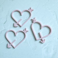 Valentines set of 3 cupcake charms - arrow heart