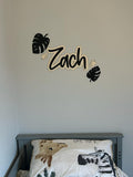 Wooden wall name sign