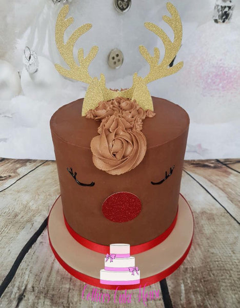 Full Cake Reindeer Topper Set