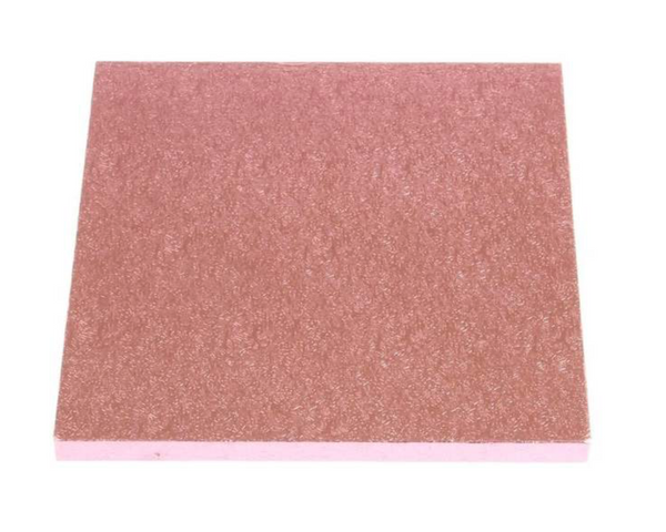 10" PINK square thick cake board / drum