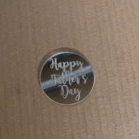 ‘Happy Father’s Day’ mirror silver disc