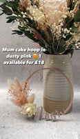 Dusty pink 6” round mum cake hoop