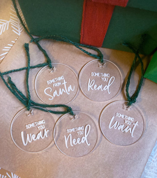 Christmas gift tags - non personalised pack of 5