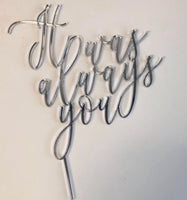 Create Your Own Acrylic Wording Cake Topper!