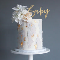 'Baby' Baby Shower - Acrylic Cake Topper