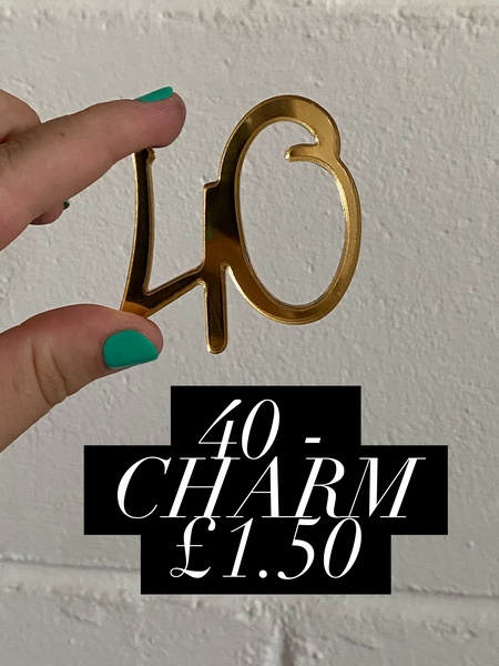 40 charm - gold mirror