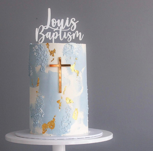 Acrylic Cross - Christening / Baptism - Design as shown.