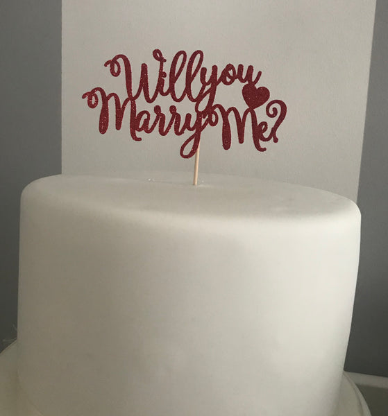 'Will you marry me?' Cake Topper
