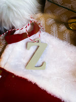 Personalised initial tag - Christmas XL
