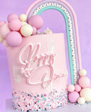 Double layer cake charm - Font as shown