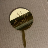 ‘Happy birthday’ Gold mirror engraved paddle
