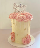 Baby ‘name’  - double layer acrylic cake topper