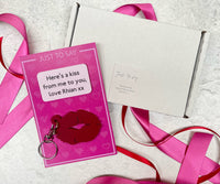 Just to say .. valentines lips key ring gift