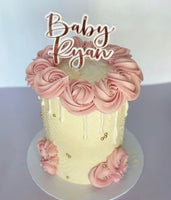 Baby ‘name’  - double layer acrylic cake topper