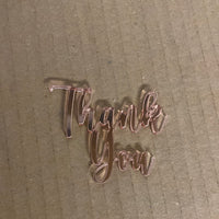‘Thank you’ Rose gold charm