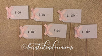 Wedding flag cupcake toppers