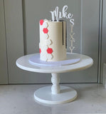 Floating Cake Topper - clear backing top & side