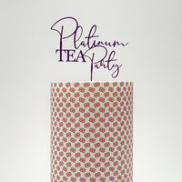 Jubilee acrylic ‘Platinum Tea Party’ topper or charm