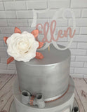 Two-Tone Name and Age Cake Topper