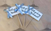 Wedding flag cupcake toppers
